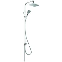 Hansgrohe – Colonne de douche mécanique 1 jet – Douche de tête 230mm Rain – Bras de douche 400mm – Installation en surface – Nettoyage rapide