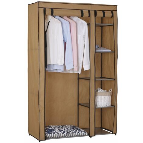 Garderobengarderobe in Stoff mit grundlegenden Regalen (1/5)