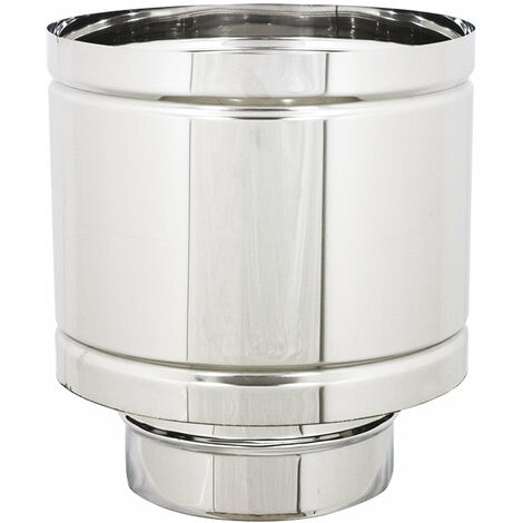 Fumaiolo Comignolo Windschutzhut in Form von Edelstahlfass von 8 bis 25 cm - 8 cm