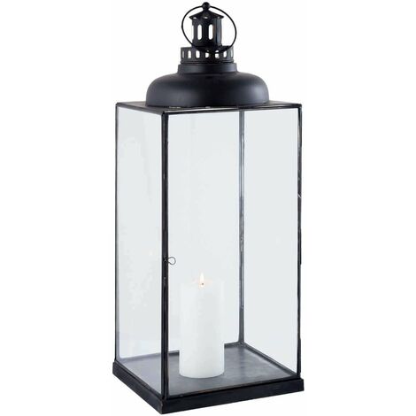 Mehal & Taj Laterne Aus Metall – Antik Bronze, Quadratisch, Mit Glas, Für Teelichter, Einzeln