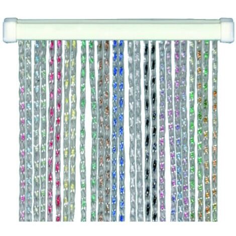 Vorhang für Anti -Male -Tür -Anti -Pitch -PVC -Multikolorkristall - 125x240 cm.