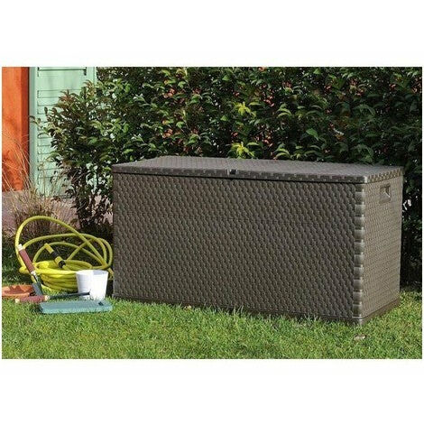 Mehrnutzungstruhe des Brustgartens Rattan Harz 120x57x63 cm