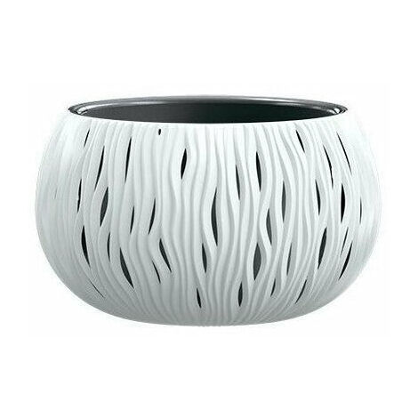 Nike DSK -Vase mit tridimensionaler Prosperplast -Dekoration - White48xH30 cm