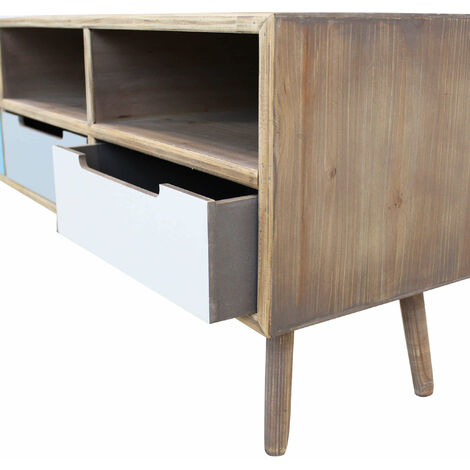 Tv Board KecDuey TV Schrank Natürlicher Holz Blend Produktbild-Vorschau 9
