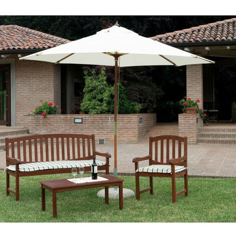 Runde Holzgarten Regenschirm 250 cm Garten Deluxe Sammlung