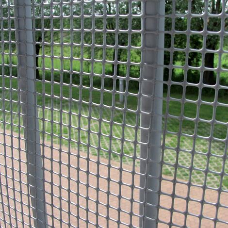 PVC -Netzwerk für leichte Gartenzaun Colorado 10 x 10 mm Hemd Silber American Networks (1/3)