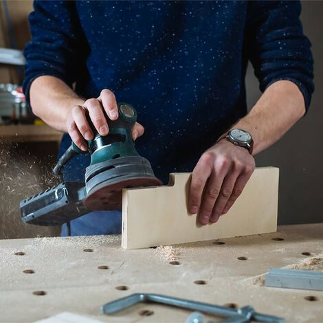 Keramik Schleifpapier 150mm Klett - 50 Stück 100er Körnung Mit Staublöchern