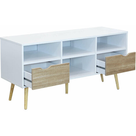 Dokiiovo Salon Wandschrank Gold+Weiß - 2 Schubladen Mit Haartrocknerhalter