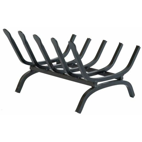 Bruciolegna für Kamin rechteckige Schmiedeeisengitter gegrilltem Eisen Brazier für Kamin - 7 barre 54x32xH15 cm