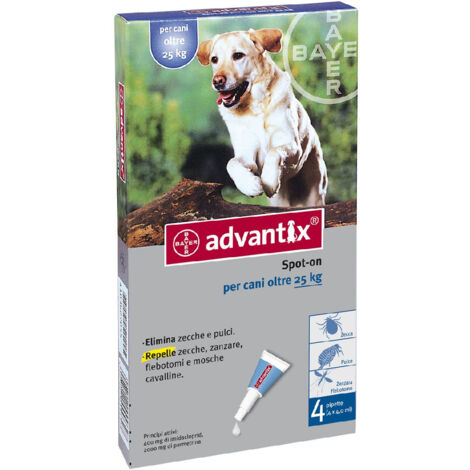 Vorteil für Hunde von 25 bis 45 kg Spot-On-Repellent gegen Pulcas Mosquito Mücken Bayer - 6 Pipette