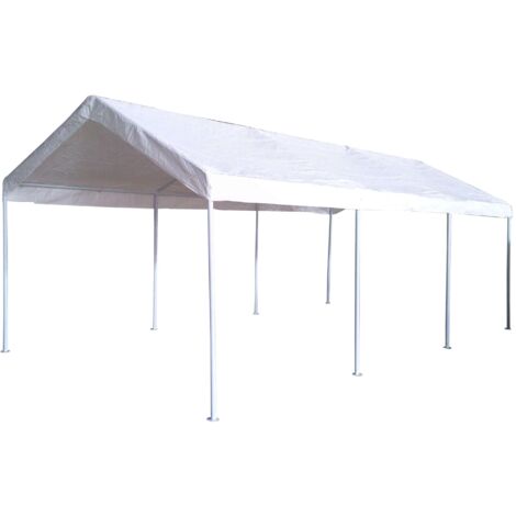 Pavillon für Auto 3x6 m – Stahlkonstruktion – wetterfestes Polyesterdach – schnelles Montagesystem – rechteckig – Defibrico (1/4)