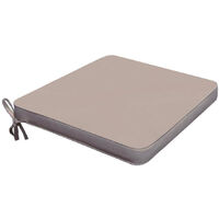 Quadratkissen in wasserdichtem und abnehmbarem Polyester 40 x 40 cm pro Stuhl - Tan