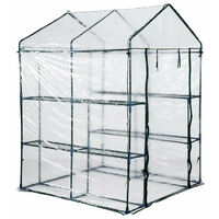 Stahl -Gewächshausabdeckung PVC L143XP143XH195 CM Gartenhütte Brixo