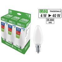 Kit 3 LED -Lampen Olive E14 Ecolight 4W