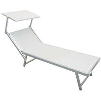Aluminiumgarten Sonnen- und Textilene mit Ibiza -Dach - White