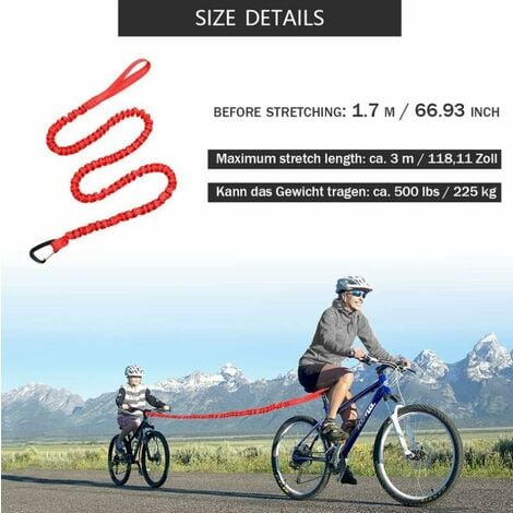 BSR Fahrrad-Abschleppseil, Kinder-Abschleppseil für Fahrrad