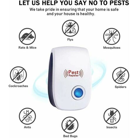 Ultraschall-Repellent, Ultraschall-Maus, 6 Stück, Ultraschall-Maus und  -Ratte, wirksam gegen Mäuse, Ratten, Fliegen, Mücken