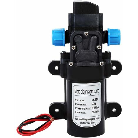 Hochdruck-Wasserpumpe – DC 12 V, 116 PSI, 5 l/min, Membran