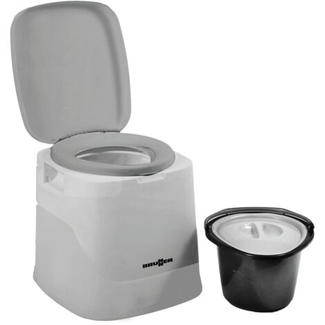 Toilette de camping portable Optiloo – WC chimique avec hauteur d'assise 43 cm – Alternative écologique et économique – Brunner