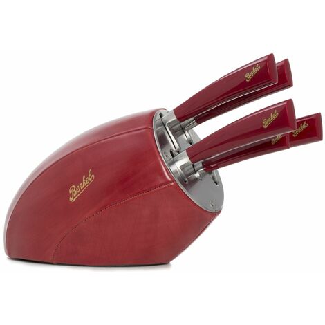 Sinn schwarzer Holdcoltelli -Stamm + Set 5 Eleganz Rot - Berkel Messer (1/4)