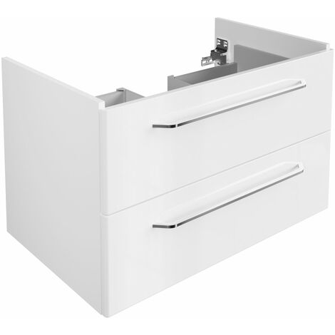 FACKELMANN Milano Waschtischunterschrank 80cm - Weiß Hochglanz -