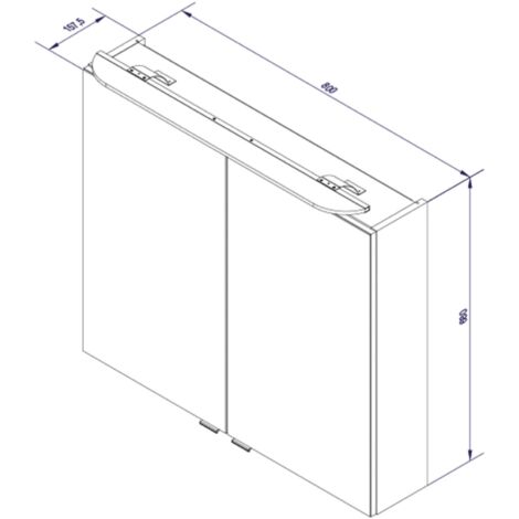 Fackelmann Spiegelschrank Kara Anthrazit 80 Cm Mit