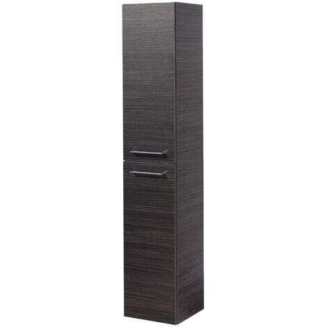 FACKELMANN Hochschrank B.PERFEKT / Badschrank mit Soft-Close-System / Maße (B x H x T): ca. 30 x 159 x 32 cm / hochwertiger Schrank fürs Bad / Korpus: Schwarz / Front: Schwarz / Breite: 30 cm"-"84185