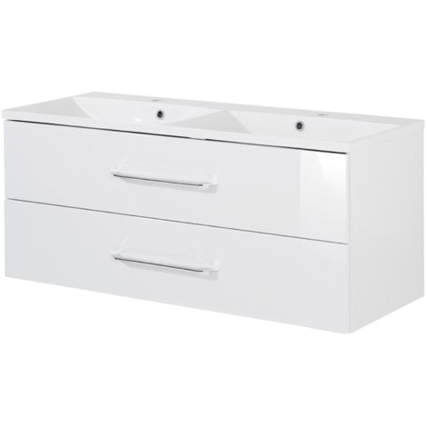 FACKELMANN B.clever Doppelwaschtischset 120cm Korpusfarbe: Weiß