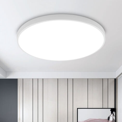 Näve LED Deckenleuchte mit Kristalleffekt Ø31 cm weiß superslim Wand- &  Deckenleuchten | Deckenlampen