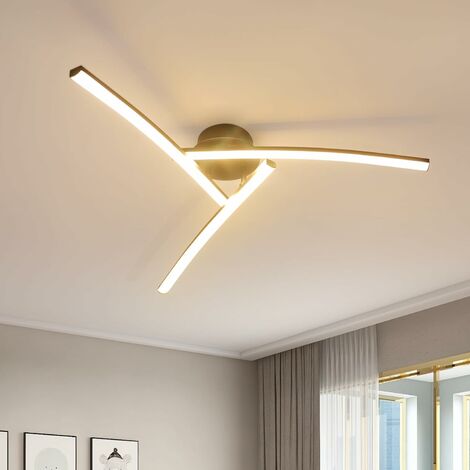 AISKDAN Moderne LED Deckenleuchte 21W 68cm - Kreatives Design für  Schlafzimmer - Warmweißes Licht 3000K - Deckenlampe für Wohnzimmer