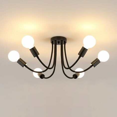 BRILLIANT Lampe, 52W,Normallampen 1flg korund, Deckenleuchte E27, schwarz enthalten) (nicht Tonno Metall, 1x A60