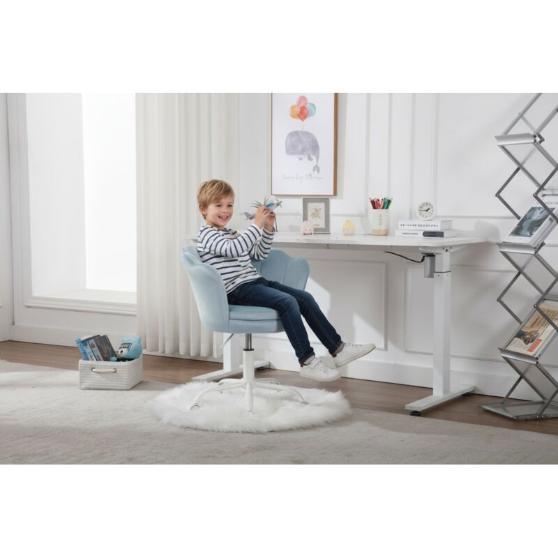 Draaistoel met armleuningen van velours en zwart metaal - Beige - KONYA Draaistoel met armleuningen van velours en zwart metaal - Beige - KONYA