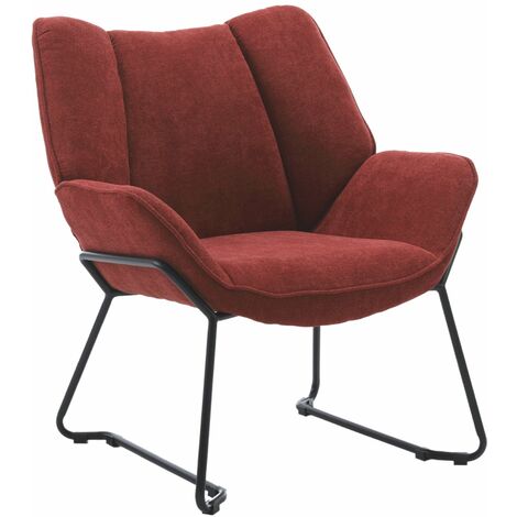 Relaxsessel Wohnzimmer Loungesessel Relaxsessel mit Metallbeinen für Wohnzimmer wahson, Rot Wahson