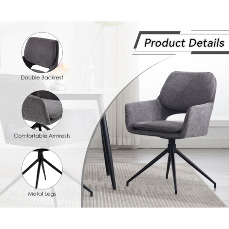 WOLTU Esszierstühle drehbar 2er Set, für Esszier Wohnzier WOLTU Esszierstühle drehbar 2er Set, für Esszier Wohnzier