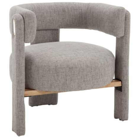 Wahson Relaxsessel Wohnzimmer Chenille Armlehnestuhl Sessel, Schlafzimmer Moderner Polsterstuhl Cocktailsessel mit Rückenlehne, Grau