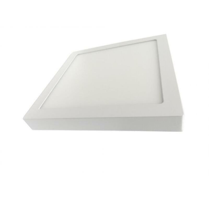 Plafoniera led quadrata 18w da soffitto, parete con rifinitura bianca 22x22cm kit 2 pezzi 4200k