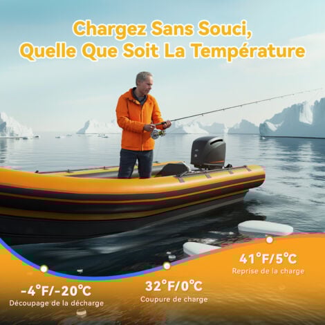 [JAMAIS UTILISÉ]Power Queen 12V 100Ah batterie lithium LiFePO4 basse température avec coupure cryogénique intégrée, BMS 100A, idéale pour faire glisser le moteur, RV, solaire, hors réseau.