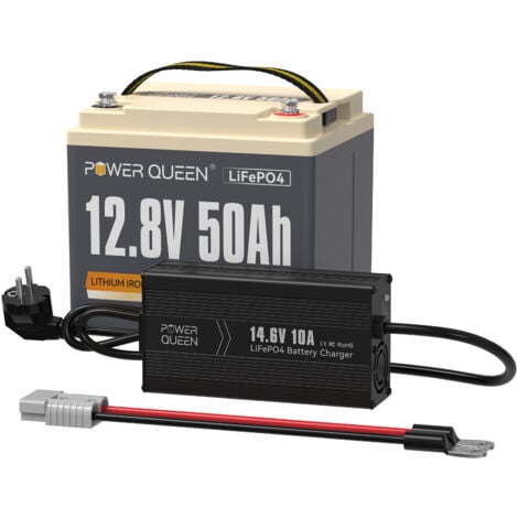  Power Queen Batterie Lithium 12V 50Ah 640Wh Batterie