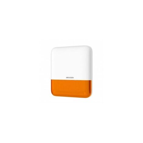 Hikvision – Sirène d'alarme extérieure sans fil 110 dB – Alimentation par batterie – Portée 1.6 km – IP65 – Communication sécurisée 868 MHz - DS-PS1-E-WE