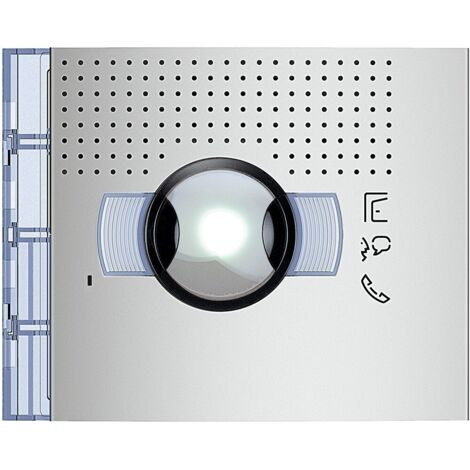 Face Avant Bticino Audio/Vidéo Standard 1 Bouton Finition Allmetal Pour Colonne