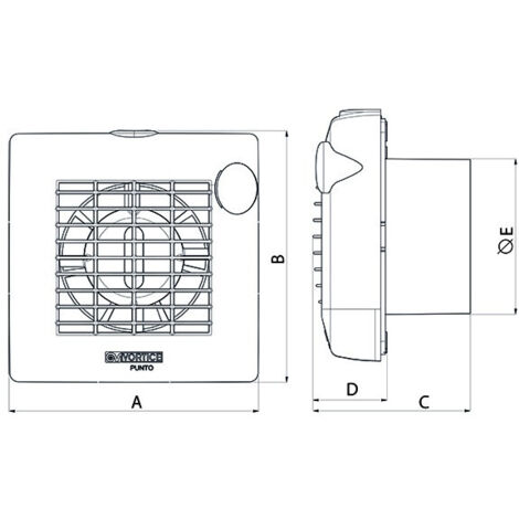 Aérateur Extracteur Mural Avec Capteur D'humidité 100mm Blanc Salle De Bain 87708717