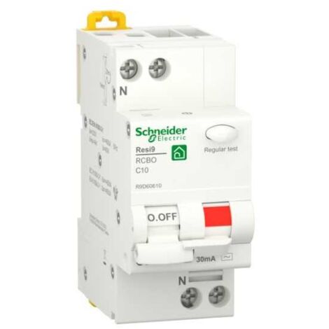 Resi9 1P+N 10A 4,5KA Curva C 30 mA AC Schneider R9D60610