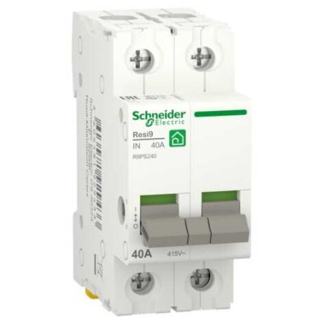 Disjoncteur Resi9 en 2P 40 A Shneider R9PS240