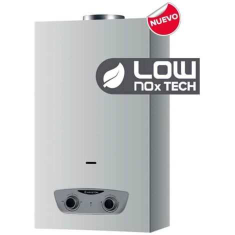 Ariston – Chauffe-eau à gaz méthane à chambre ouverte – Puissance calorifique 21,5kW – Classe énergétique A – Débit minimum 2,5 litres/min