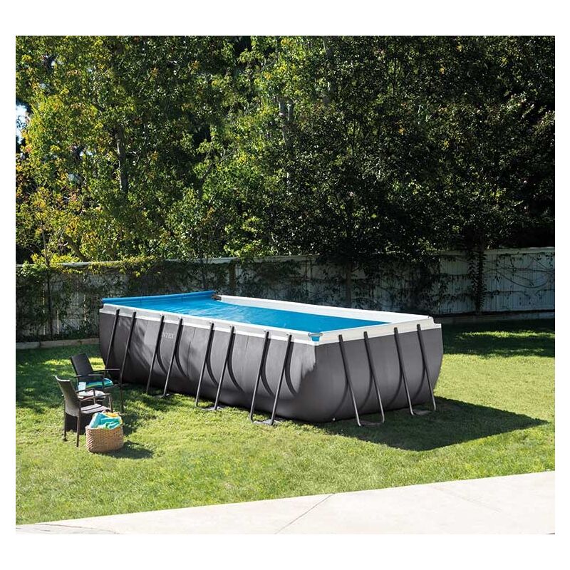 KingSom Grande Piscine Tubulaire Rectangulaire Hors Sol Metal Frame - 269 X 167 X 51 Cm - Ultra Résistante, Design Mosaïque Luxe, Facile à Monter & Ranger