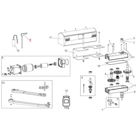 Tecla de desbloqueo 390 550 Trigon Breeze Recambio FAAC GENIUS 713001 (1/3)