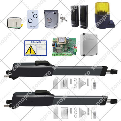 Kit GENIUS FAAC MISTRAL MONSON 51700931 868 230V Automazione Cancello a Battente