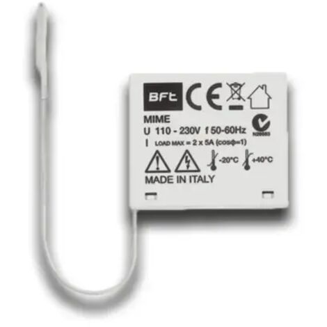 Receptor Interior 2 Canales 433 MHz BFT MIME AC D113824