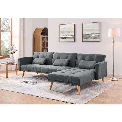 Canapé 2 places design relax OSLO en cuir gris