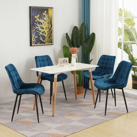 Chaises pivotantes à manger lot de 6 bleu tissu  Chaise salle a manger,  Chaises pivotantes, Mobilier de salle à manger